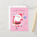 Recherche de noël rose cartes postales Illustration