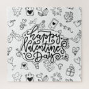Recherche de valentines puzzles Typographie