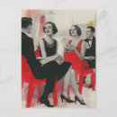 Recherche de chaise rouge cartes postales Rétro