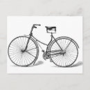 Recherche de vélo noir et blanc cartes postales Roues