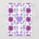 Recherche de motif de coeur cartes postales Violet