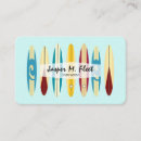 Zoek naar surfplanken visitekaartjes Retro