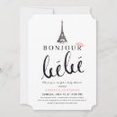 Recherche de tour eiffel baby shower invitations Bonjour bebe