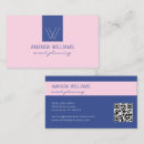 Recherche de bleu marine et rose cartes visite Personnel administratif