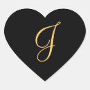 Recherche de coeur noir autocollants Monogramme