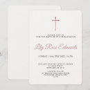 Recherche de rose et noir baptême invitations Élégant