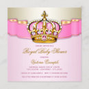 Recherche de royal baby shower fille invitations Rose et or