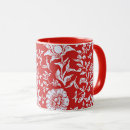 Recherche de fleur blanche rouge tasses Rétro