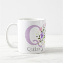 Recherche de monogramme q tasses Fleurs
