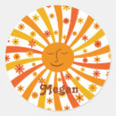 Recherche de soleil souriant autocollants Rétro