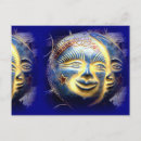 Recherche de visage lune cartes postales Étoiles