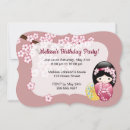 Recherche de poupée kokeshi invitations Rose
