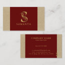 Recherche de rouge et or cartes visite Élégant