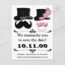 Zoek naar zwarte snor uitnodigingen Sparen de datum