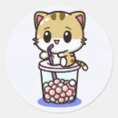 Recherche de chat de chibi autocollants Kawaii