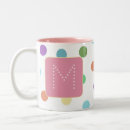 Recherche de pois violet tasses Monogrammé