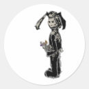 Recherche de illustration de lapin autocollants Vintage