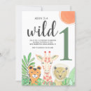Recherche de boy 1ans anniversaire invitations Safari