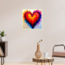 Zoek naar abstract hart posters Levendige kleuren