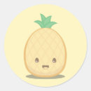Recherche de fruits kawaii autocollants Vert