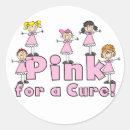 Recherche de cancer de traitement autocollants Rose