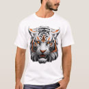 Recherche de tête tigre tshirts Blanc