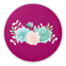 Recherche de vert en pastel boutons et poignées de porte Rose