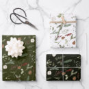 Recherche de noël botanique papier cadeau Rustique