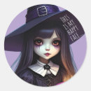 Recherche de sorcière mignonne autocollants Girl