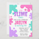 Recherche de slime invitations Turquoise