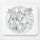 Recherche de motif tropical feuille tapis souris Noir et blanc