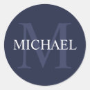 Recherche de bleu marine blanc autocollants Initiale