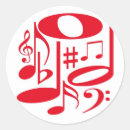 Recherche de notes musicales autocollants Basse