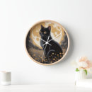 Recherche de black cat horloges Chat
