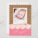 Recherche de burlap baby shower invitations Dentelles