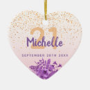 Recherche de coeur floral ornements Violet