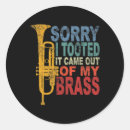 Recherche de musicien de jazz autocollants Laiton