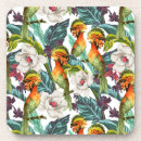 Recherche de oiseau exotique dessous de verres Hibiscus