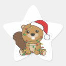 Recherche de castor mignon autocollants Noël