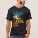 Recherche de légende depuis 1957 tshirts Août