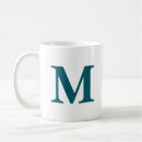 Recherche de lettre monogramme tasses Sarcelle