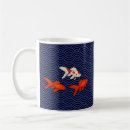 Recherche de motif de vague japonais tasses Poisson rouge