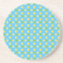 Recherche de jaune et turquoise dessous de verres Printemps