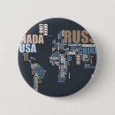 Zoek naar wereldkaart buttons Cartografie
