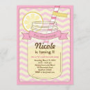 Zoek naar roze limonade uitnodigingen Chevron