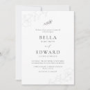 Recherche de floral noir et blanc invitations Script de calligraphie