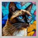 Zoek naar katten portret posters Kleurrijk