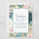 Recherche de rose et bleu turquoise invitations Pour elle