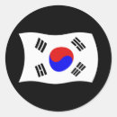 Recherche de la corée autocollants Drapeau