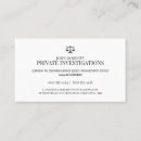 Recherche de enquête privée cartes visite Agent